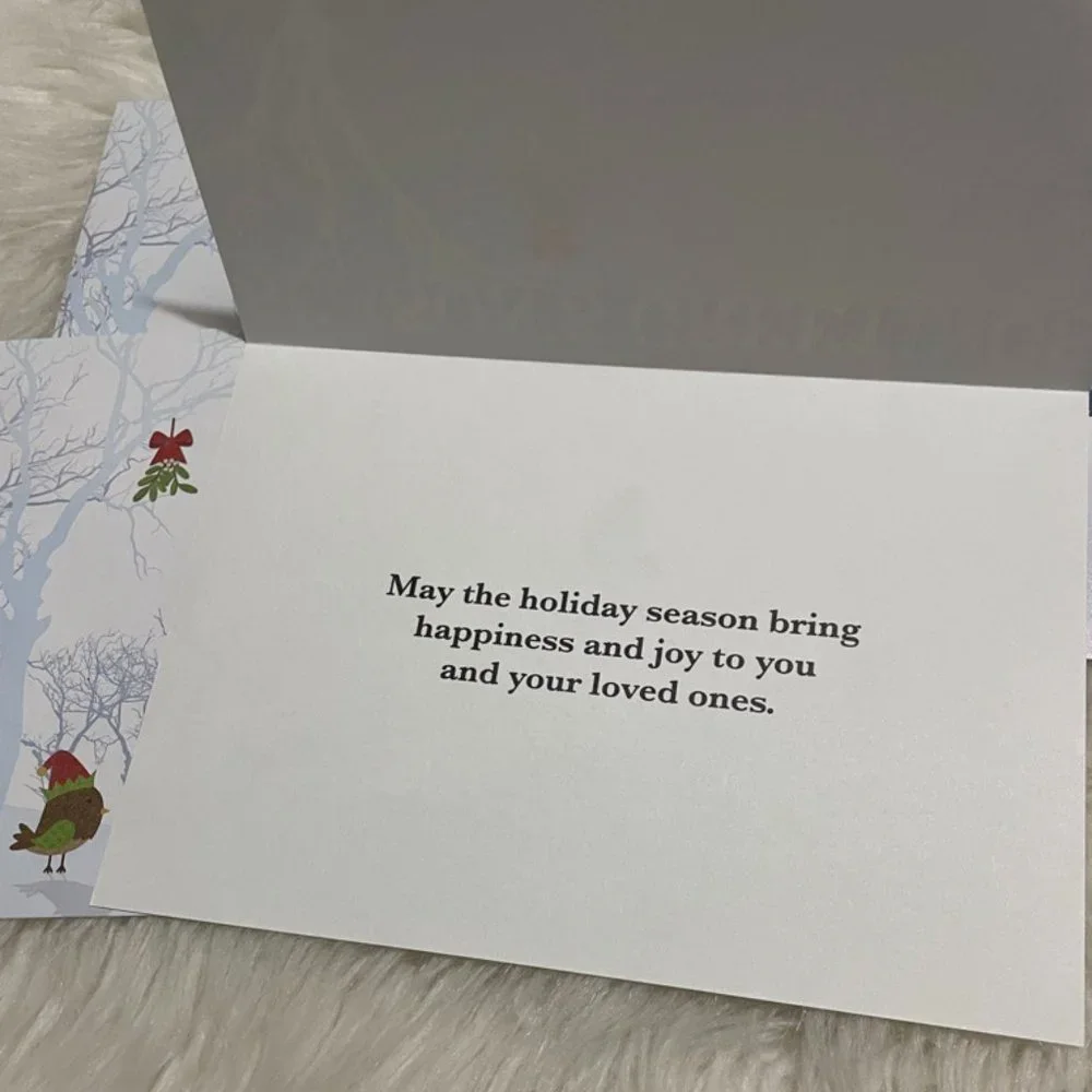 Holiday Card set 16 cards w/ matching envelopes, 14 to/from, 12 envelope seals